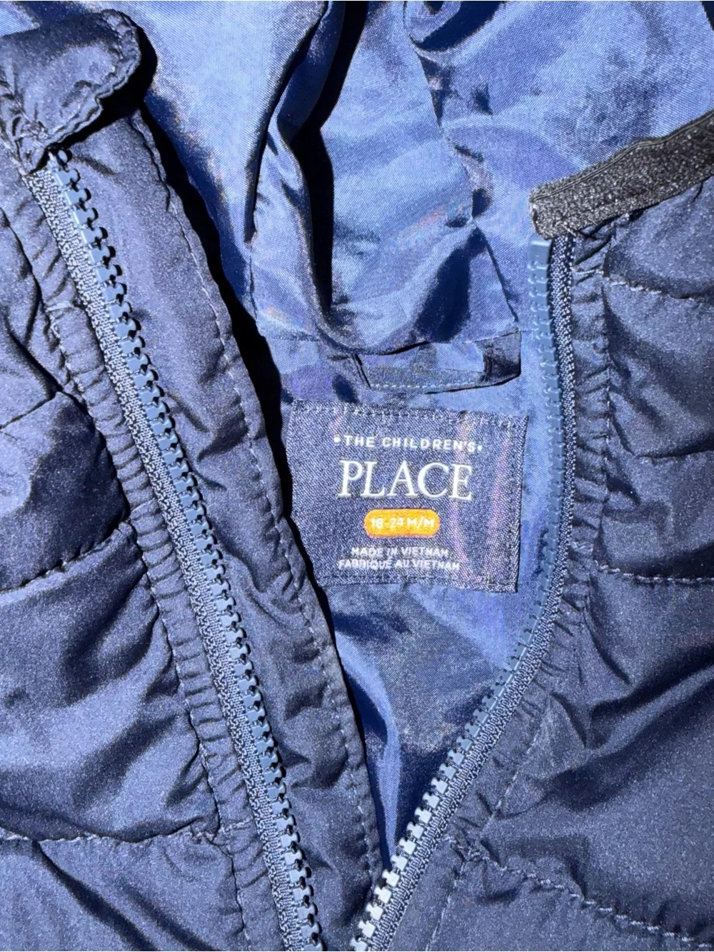 The Children's Place Navy Puffer Jacket with Hood